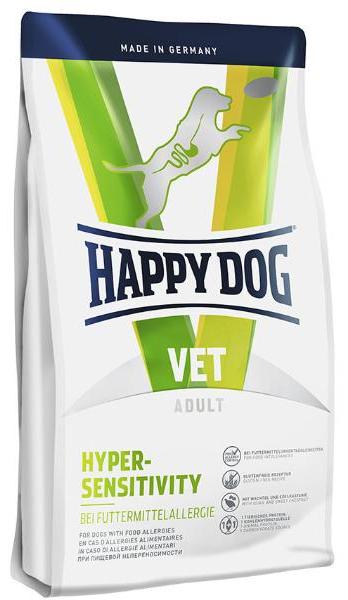 Диетический корм при пищевой аллергии и кормовой непереносимости Happy Dog VET Diet Hypersensitivity Adult